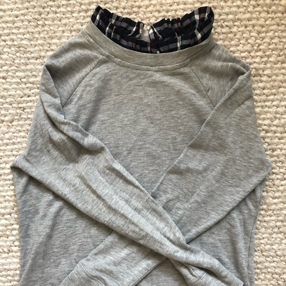 Halogen sweater with ruffle collar (size small)